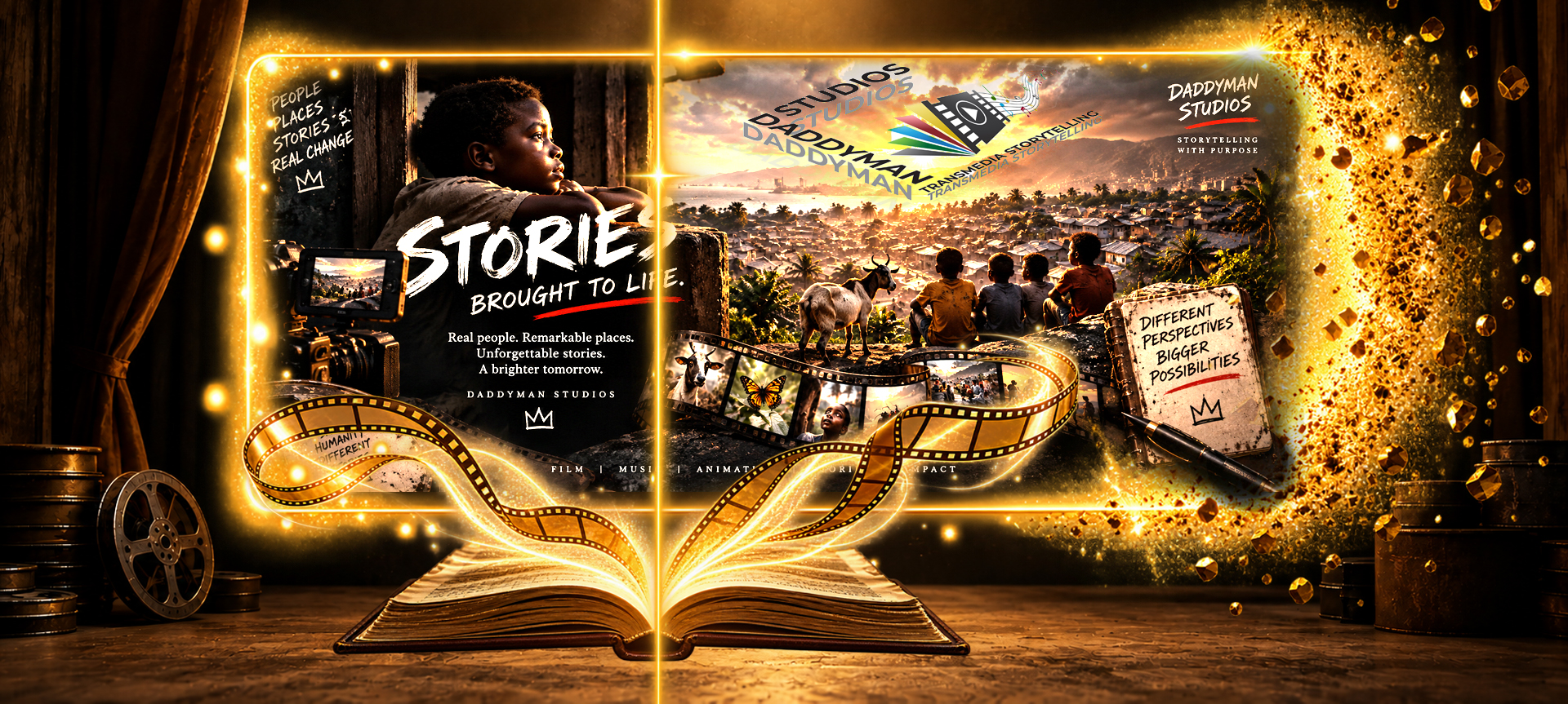 A golden storybook opens into the people, places, and stories of Baasham Pen