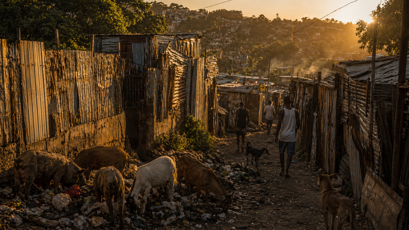 Baasham Pen community at golden hour