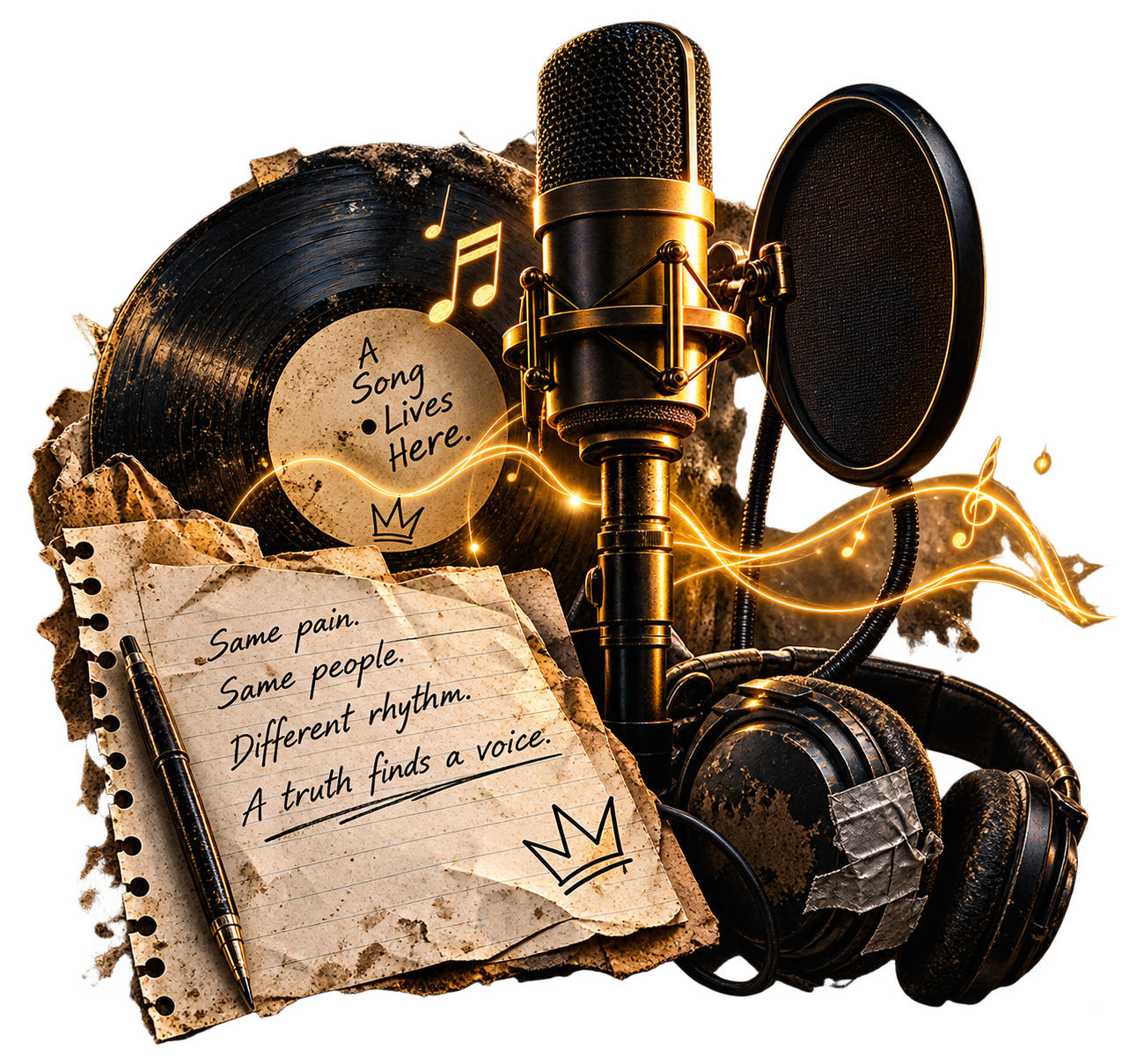 Golden studio soundboard
